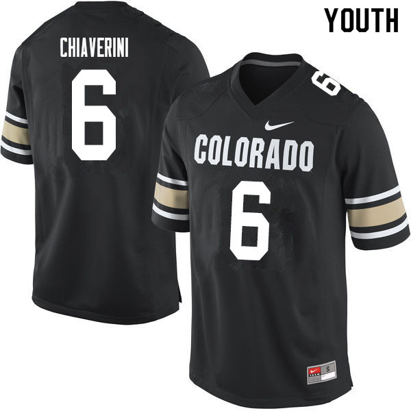 Youth #6 Curtis Chiaverini Colorado Buffaloes College Football Jerseys Sale-Home Black